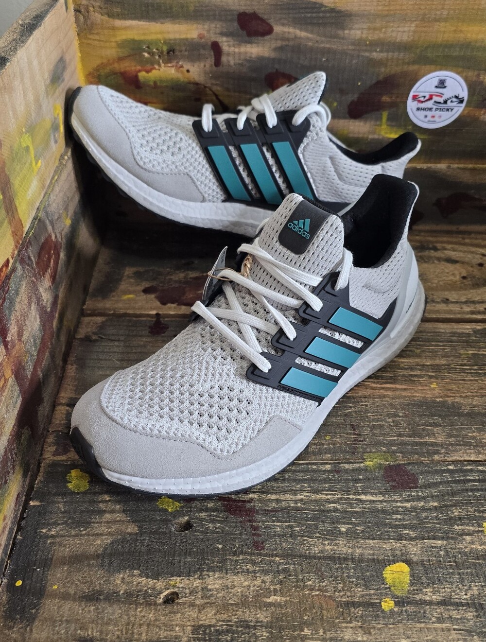 Adidas UltraBoost 1.0 Crystal‎ White Pure Teal Grey Two JQ0823 Men Sz 9,9.5 New